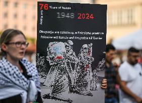 March For Palestine In Krakow