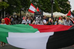 March For Palestine In Krakow