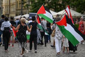 March For Palestine In Krakow