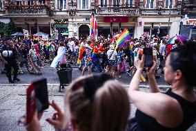 First Equality March In Krakow, Poland