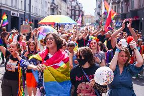 First Equality March In Krakow, Poland