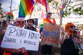 First Equality March In Krakow, Poland