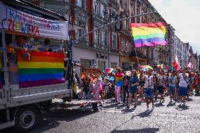 First Equality March In Krakow, Poland