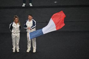 Paris 2024 - French Flag Bearers At Closing Ceremony