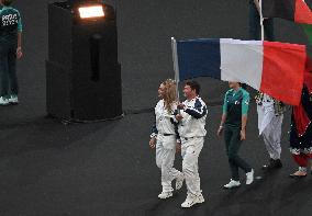 Paris 2024 - French Flag Bearers At Closing Ceremony