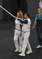 Paris 2024 - French Flag Bearers At Closing Ceremony