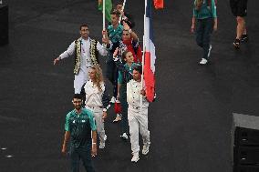 Paris 2024 - French Flag Bearers At Closing Ceremony