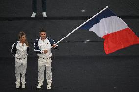 Paris 2024 - French Flag Bearers At Closing Ceremony