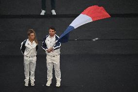 Paris 2024 - French Flag Bearers At Closing Ceremony