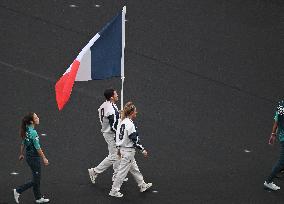 Paris 2024 - French Flag Bearers At Closing Ceremony