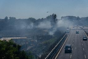 Naples, Fire Near Capodichino Airport