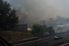 Naples, Fire Near Capodichino Airport