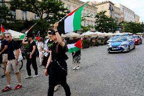 Solidarity Protest With Palestine In Krakow