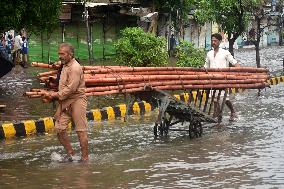 PAKISTAN-LAHORE-MONSOON RAIN-FLOODING