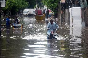 PAKISTAN-LAHORE-MONSOON RAIN-FLOODING