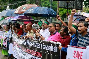 Hindu Community Protests Against Violence - Dhaka