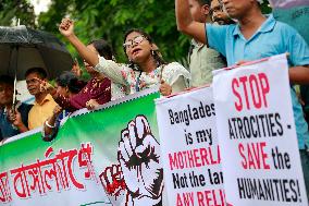 Hindu Community Protests Against Violence - Dhaka