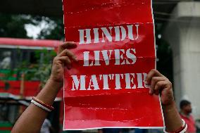 Hindu Community Protests Against Violence - Dhaka