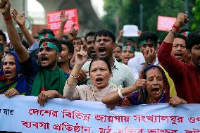 Hindu Community Protests Against Violence - Dhaka