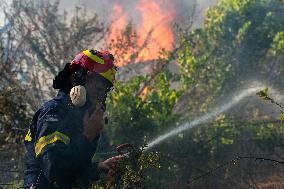 Wildfires Rage Near Athens - Greece