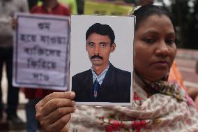 Hindu Community Protests Against Violence - Dhaka