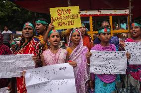 Hindu Community Protests Against Violence - Dhaka