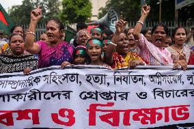 Hindu Community Protests Against Violence - Dhaka