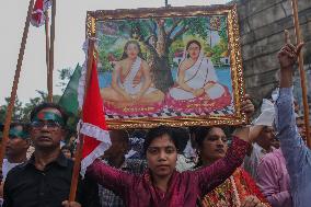 Hindu Community Protests Against Violence - Dhaka