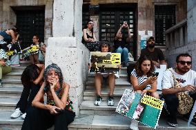 Pro-animal Rights Activists Protest - Istanbul