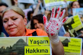 Pro-animal Rights Activists Protest - Istanbul