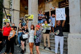 Pro-animal Rights Activists Protest - Istanbul