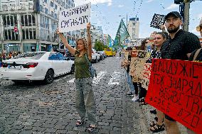 Rally in  support of Ukrainian POWs in central Kyiv