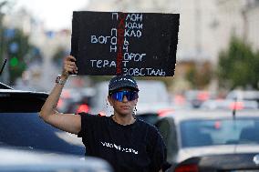 Rally in  support of Ukrainian POWs in central Kyiv