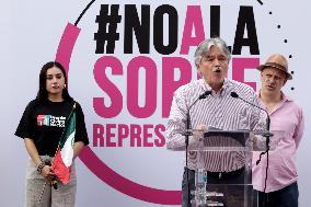 Marea Rosa Protest Against Legislative Overrepresentation Of Morena Party