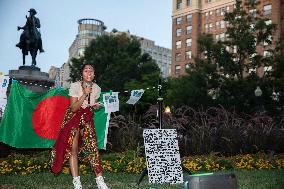 Washington DC: Candlelight Vigil In Honor Of The Martyrs Of The Quota Movement In Bangladesh