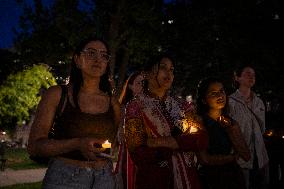 Washington DC: Candlelight Vigil In Honor Of The Martyrs Of The Quota Movement In Bangladesh