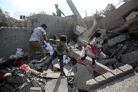 Aftermath of Israeli Airstrike In Gaza, Palestine