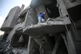 Aftermath of Israeli Airstrike In Gaza, Palestine