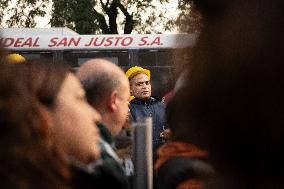 Pilgrims And Workers Take Part In A March From The Sanctuary At The San Cayetano Church To Plaza De Mayo Square In Buenos Aires