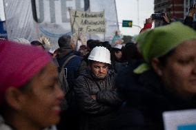 Pilgrims And Workers Take Part In A March From The Sanctuary At The San Cayetano Church To Plaza De Mayo Square In Buenos Aires