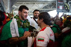 Welcome To The Gold Medalists Of The Olympic Games Paris 2024 At The Airport In Sofia.