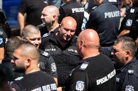 Police Officers Protest In Sofia.