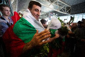 Welcome To The Gold Medalists Of The Olympic Games Paris 2024 At The Airport In Sofia.