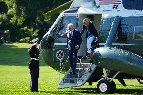 President Biden Returns To The White House From Delaware