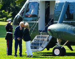 President Biden Returns To The White House From Delaware