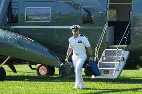 President Biden Returns To The White House From Delaware