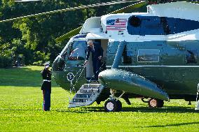 President Biden Returns To The White House From Delaware