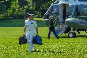 President Biden Returns To The White House From Delaware