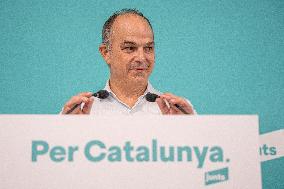 Press Conference By Jordi Turull (Junts) In Barcelona.