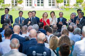 Paris 2024 - Meeting for contributors to the Paris 2024 Olympic Games at the Elysee